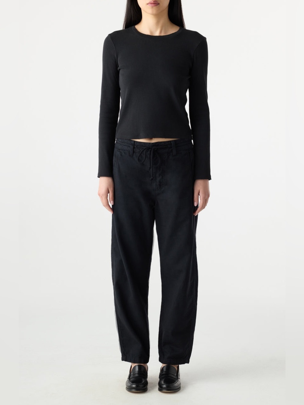 Anthropologie AMO Elaine Vintage Black Trousers Size 27